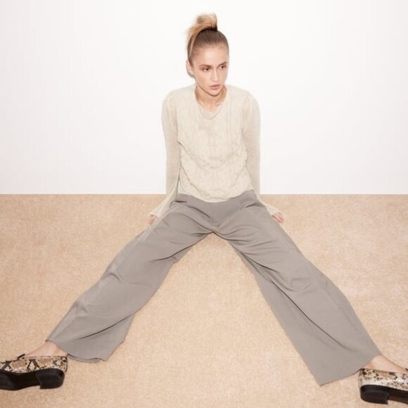 ZARA Wool Blend Knit Sweater Size M NWT Cream - Picture 6 of 9